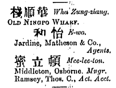 Desk Hong List, 1884, Shanghai and Northern Ports, Shanghai section